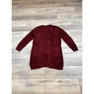 Love Tree Burgundy Cardigan Sweater Size S